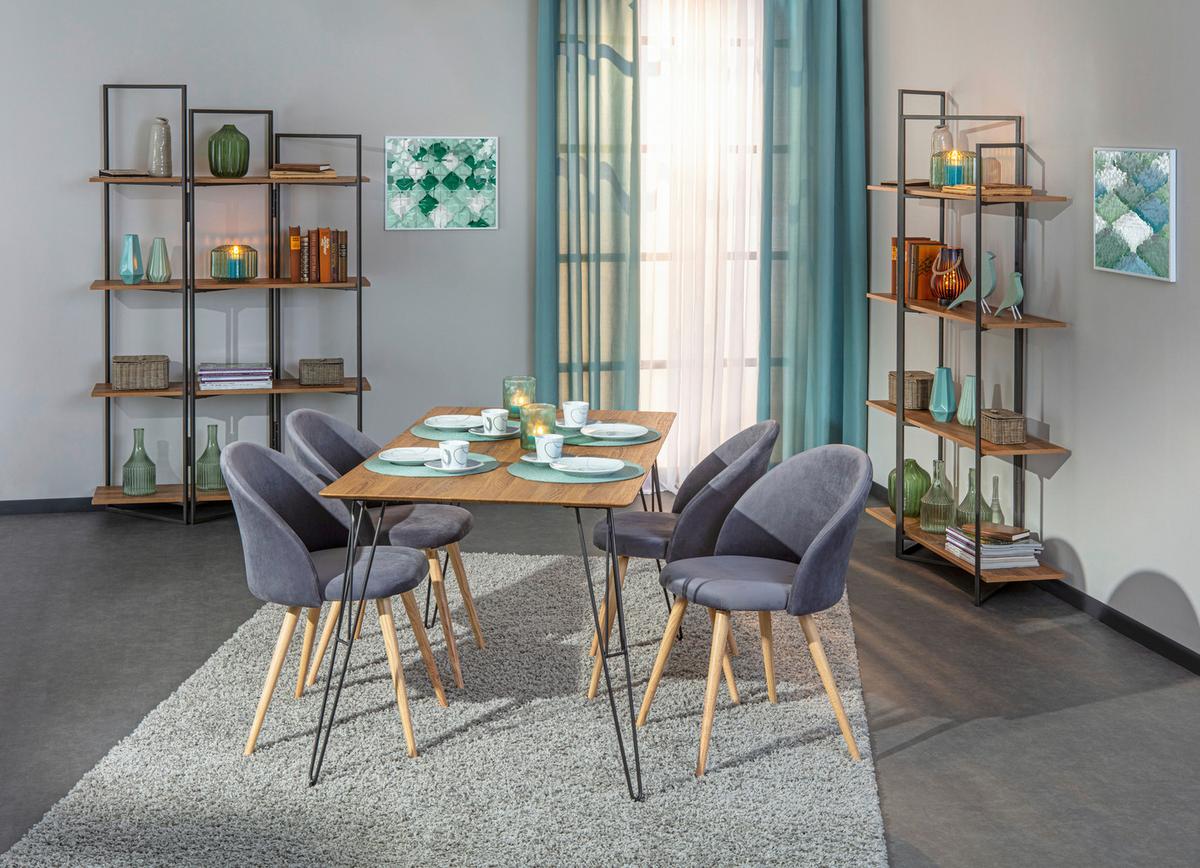 Jedilna Miza Tacona, Barva Hrasta Artisan, 140x80 - antracit/hrast artisan, Konvencionalno, kovina/leseni material (140/80/75cm) - Modern Living
