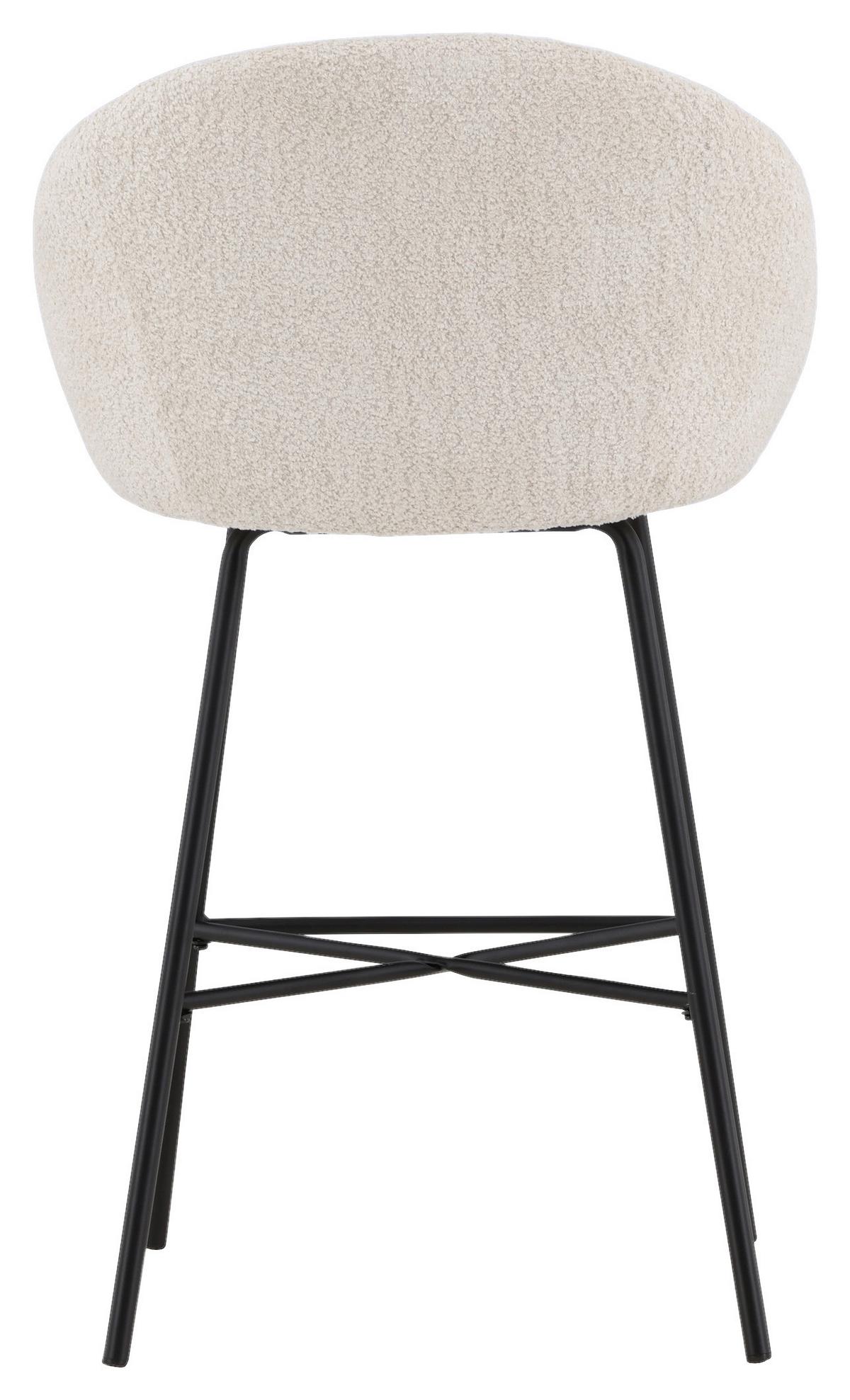 BARHOCKER-SET VELVET - Schwarz/Weiß, Design, Textil/Metall (59/96/54cm) - Livetastic
