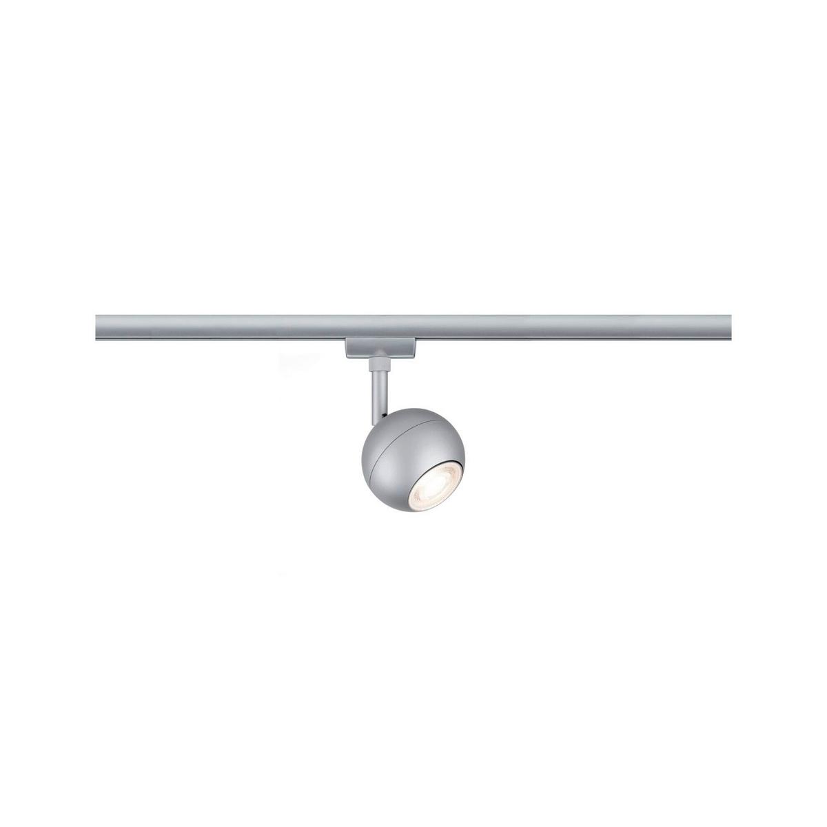 Schienensystem-Strahler Urail Tup Chromfarben max. 10 Watt - Chromfarben/Opal, Design, Metall (8,0/15,9cm) - Paulmann