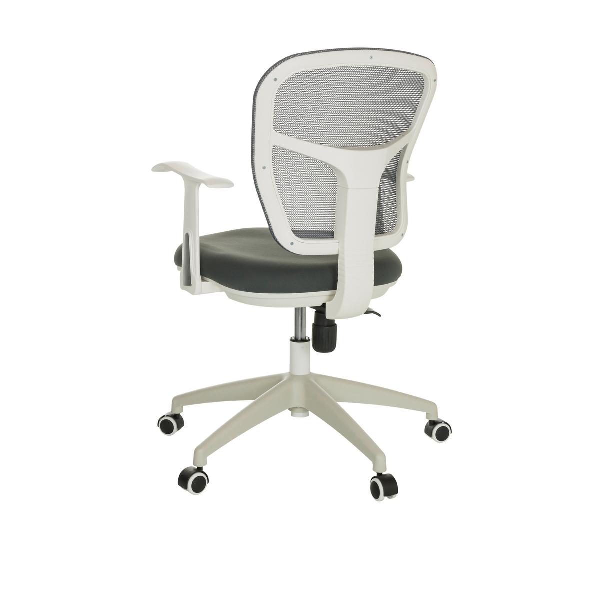 Pisarniški Stol Top 108 W, Siva - siva/bela, Basics, umetna masa/tekstil (68/90-97/68cm) - MID.YOU