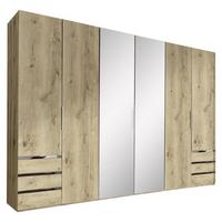 Ormar S Klasičnim Vratima Level 36a - boje hrasta/boje kroma, Moderno, staklo/drvni materijal (300/216/58cm) - Modern Living