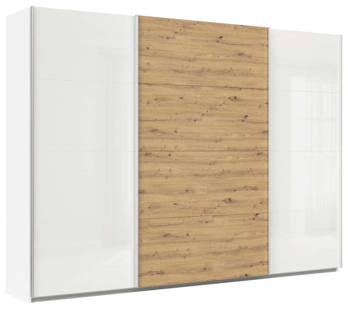 DULAP USI CULISANTE FELDKIRCH - alb/stejar Artisan, Modern, material pe bază de lemn (315/229/62cm)