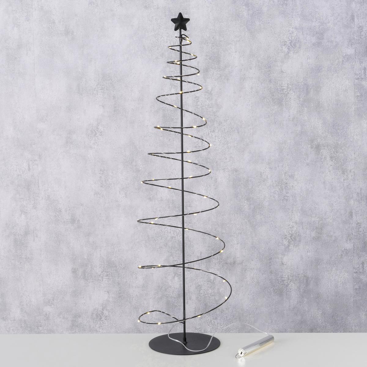 Dekobaum Saturn Schwarz - Schwarz, Basics, Metall (22/80cm) - Mömax