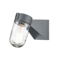 Kültéri Falilámpa Portofino - szürke, Design, üveg/fém (19,7/10/24,7cm) - Elstead Lighting