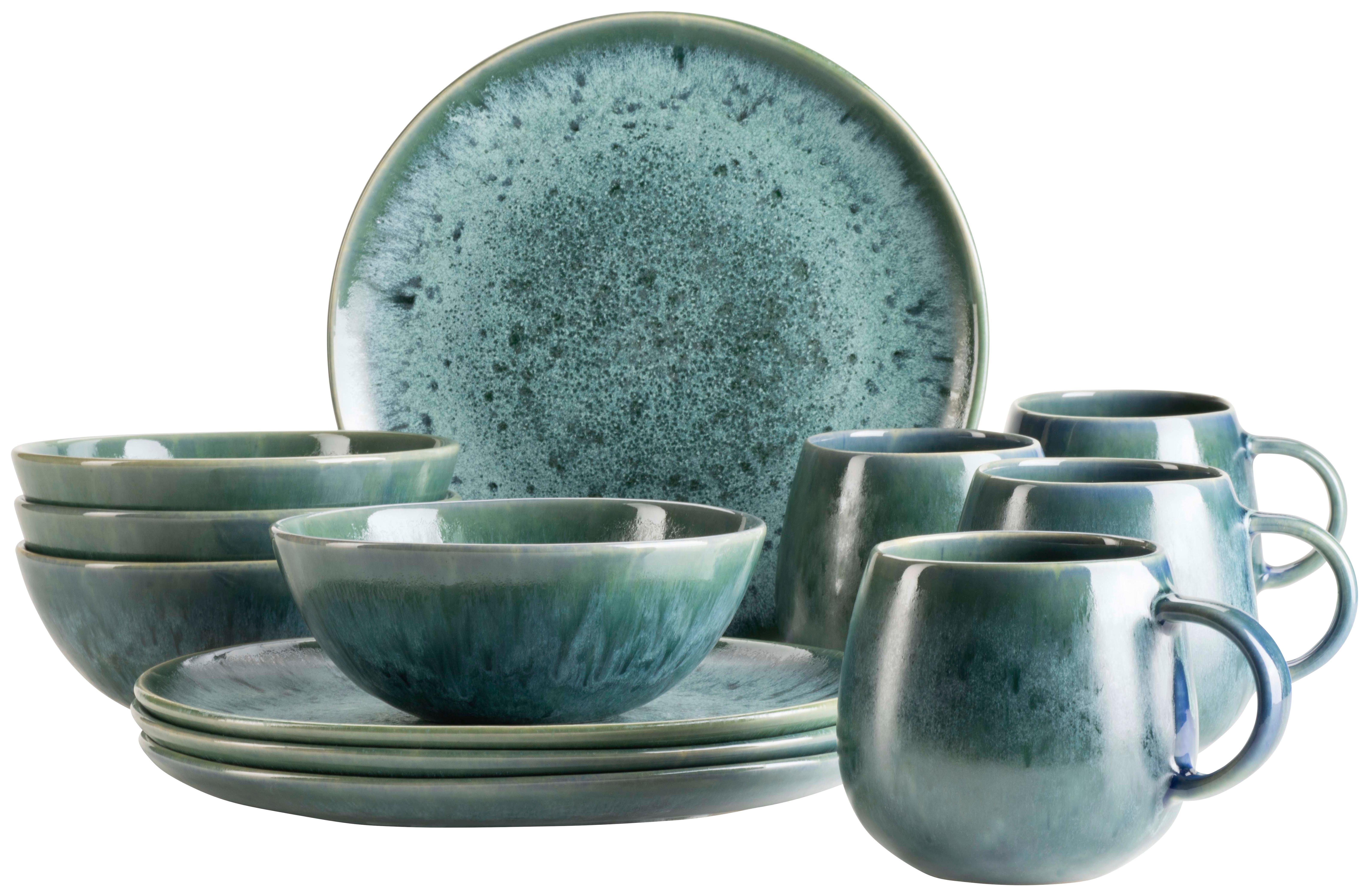 Frühstücksset Carellia - Blau, Trend, Keramik - Mäser