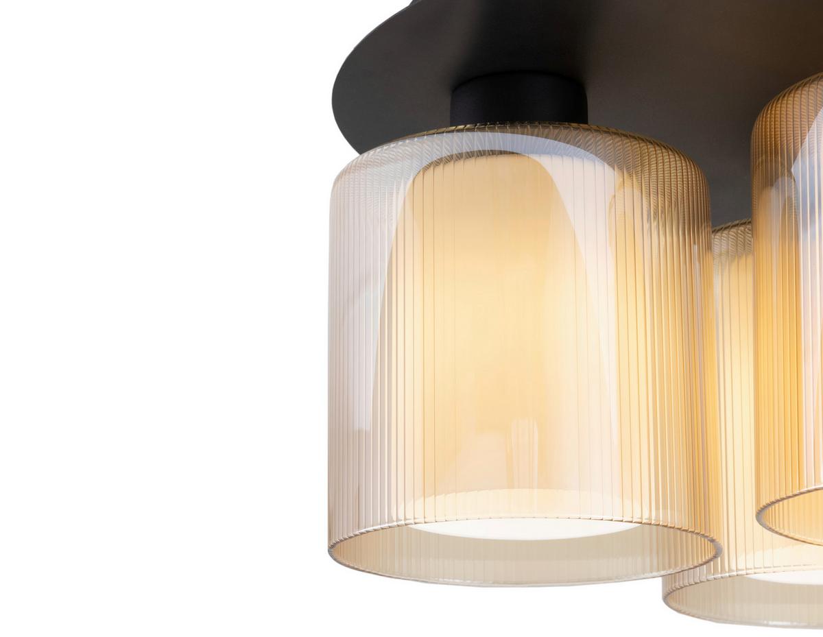 LAMPA SUFITOWA DALIHA - kolor bursztynowy, Design, metal/szkło (35/21cm) - Collet's Monde