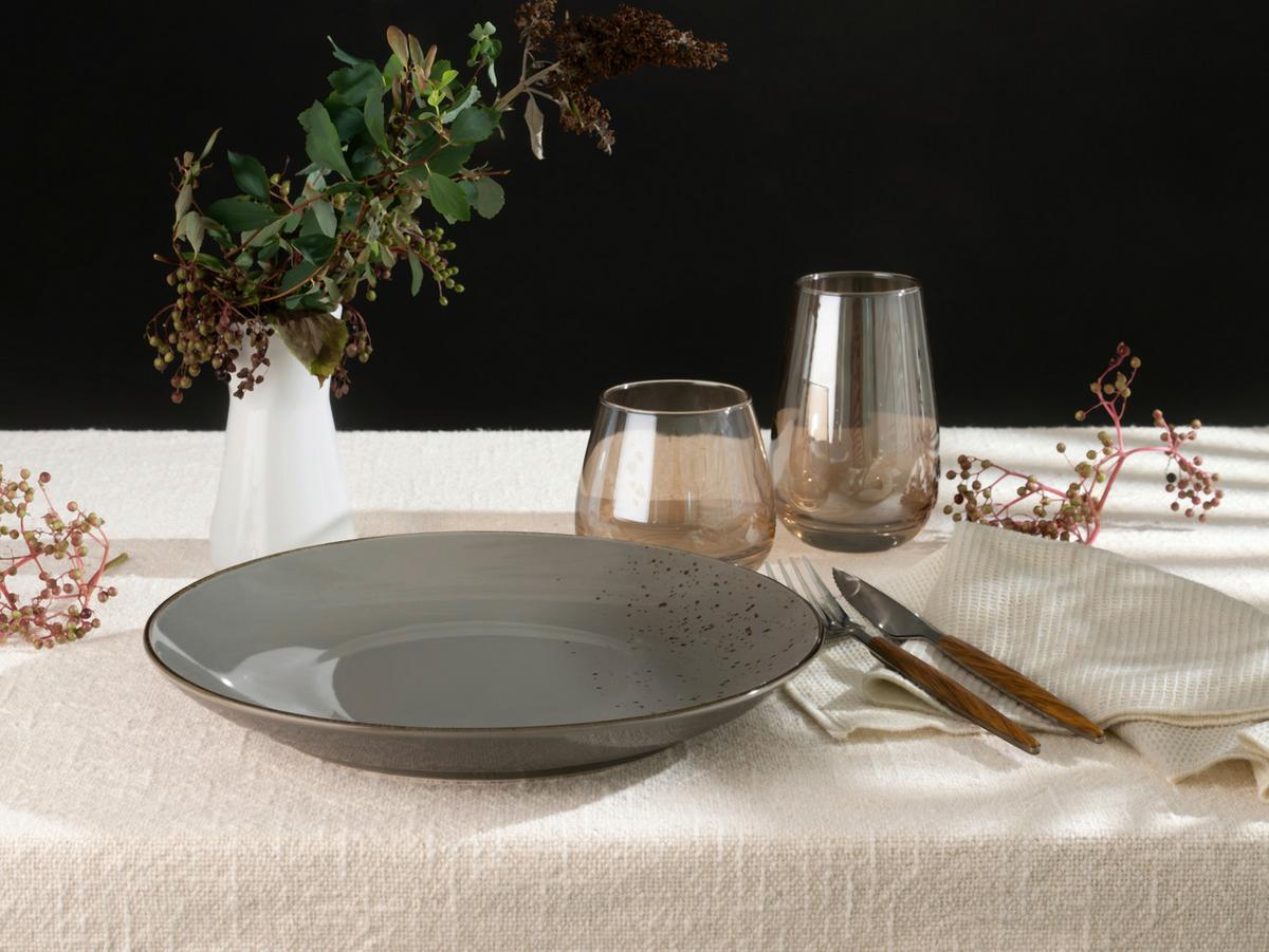 Speisetellerset 22045 Nature Collection - Grau, Trend, Keramik (27cm) - Creatable
