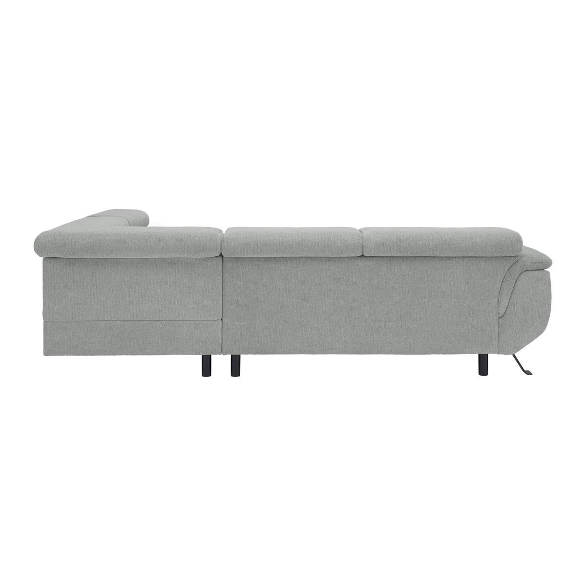 Kutna Garnitura Raven - svijetlo siva/crna, Moderno, tekstil/metal (257cm) - Modern Living
