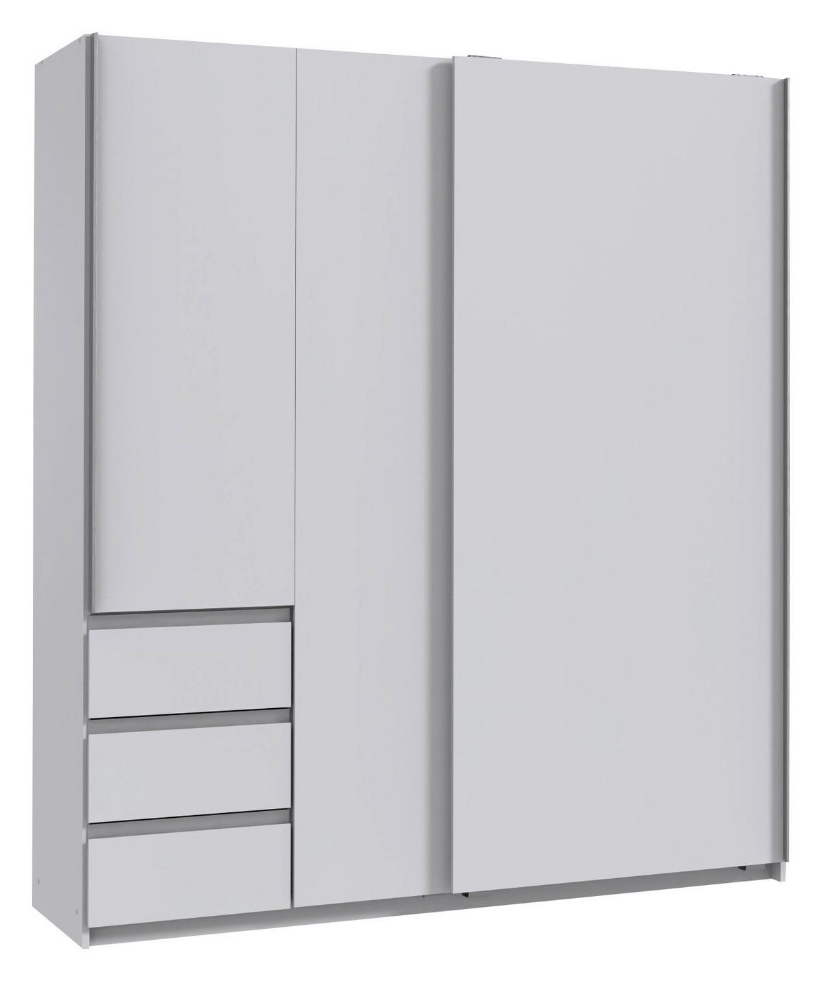 Ormar S Kliznim Vratima Adria - bijela/crna, Konvencionalno, staklo/drvni materijal (168/198/63cm) - Modern Living