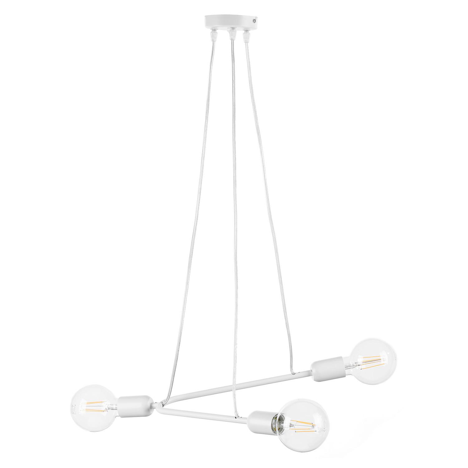 Pendelleuchte Boomerang bianco Weiß max. 22 Watt - Weiß, Design, Metall (65/10/75cm)