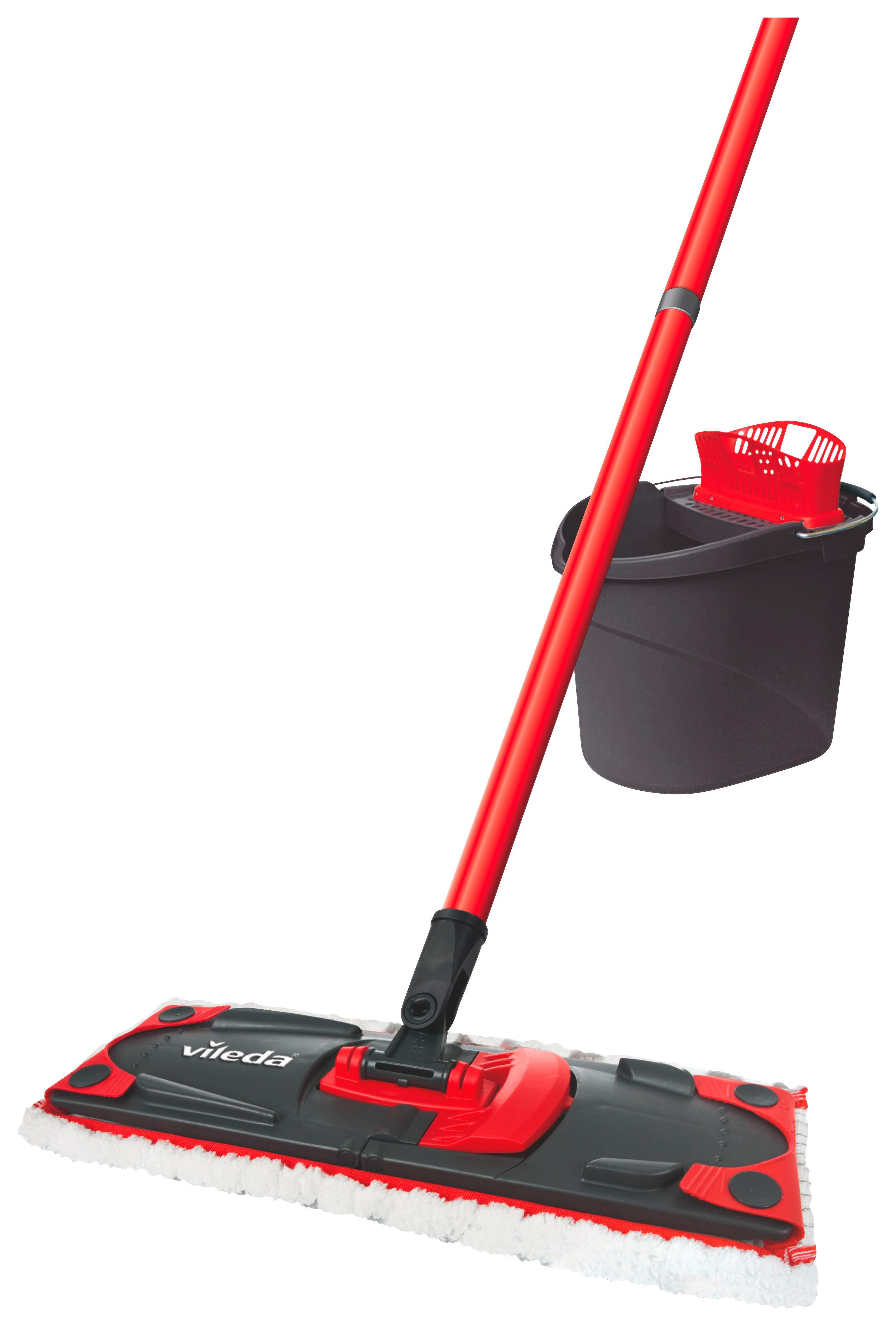Reinigungsset Ultramax Rot/Schwarz, 3-teilig - Rot/Schwarz, KONVENTIONELL, Kunststoff (40cm) - Vileda