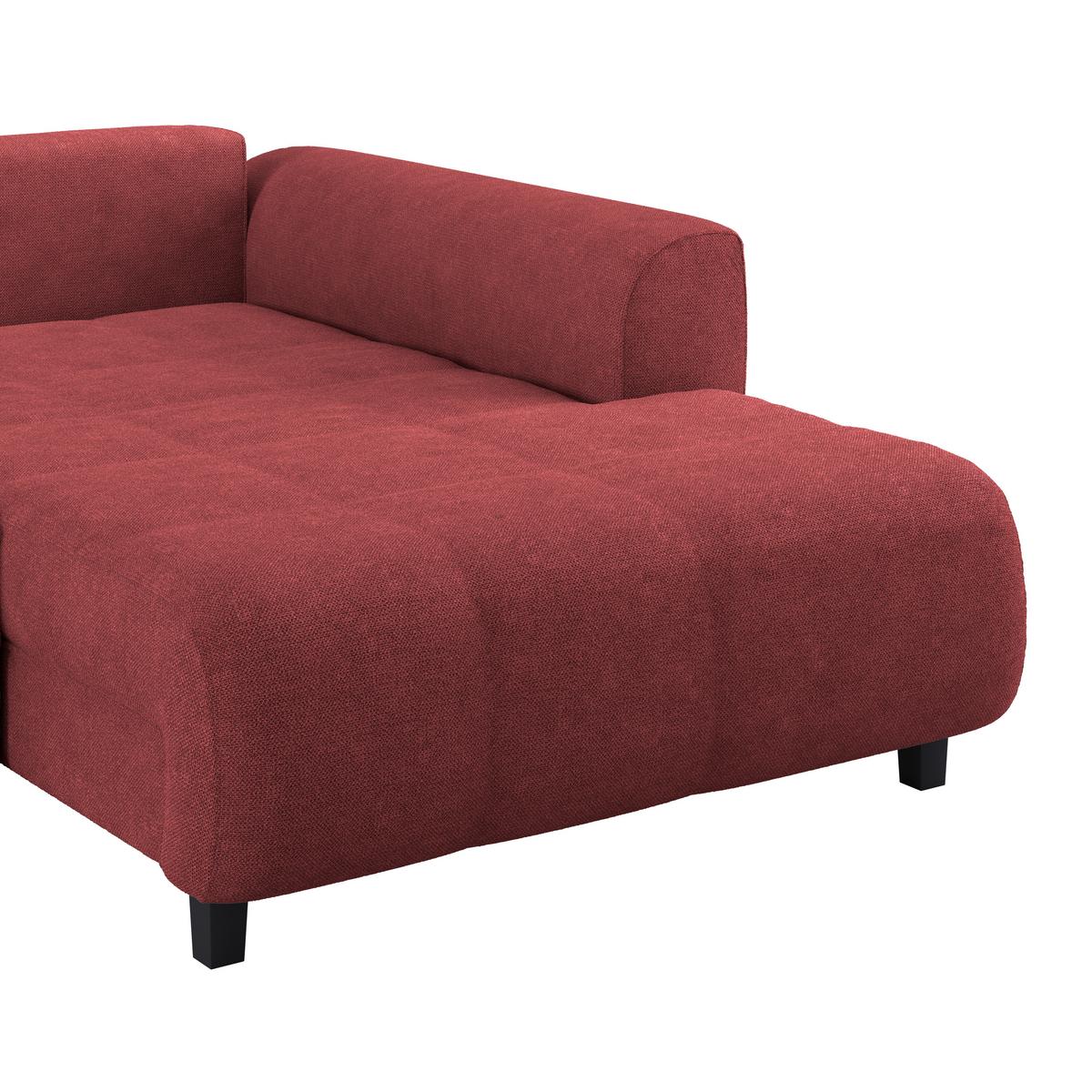 Kutna Garnitura Mendoza - siva/crvena, Design, tekstil/drvo (309/197cm) - Modern Living