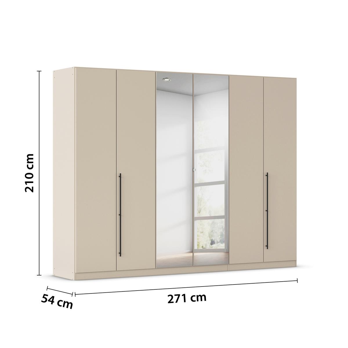 Șifonier Safari - șampanie, Konventionell, material pe bază de lemn (271/210/54cm)