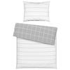 Ágyneműhuzat-garnitúra Kira - fehér/szürke, Modern, textil (140/200cm) - Modern Living
