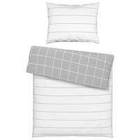 Ágyneműhuzat-garnitúra Kira - fehér/szürke, Modern, textil (140/200cm) - Modern Living