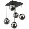 TAKLAMPA LIP - kromfärg/svart, Modern, metall/glas (41/41/61cm) - Mömax