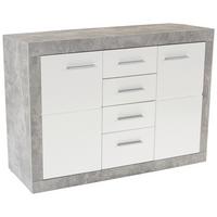 Servantă Malta - alb/gri, Modern, material pe bază de lemn (138/86/35cm) - Modern Living