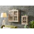 Hängevitrine in Naturfarben - Klar/Schwarz, LIFESTYLE, Glas/Holz (33/40,6/17,8cm) - Mömax modern living