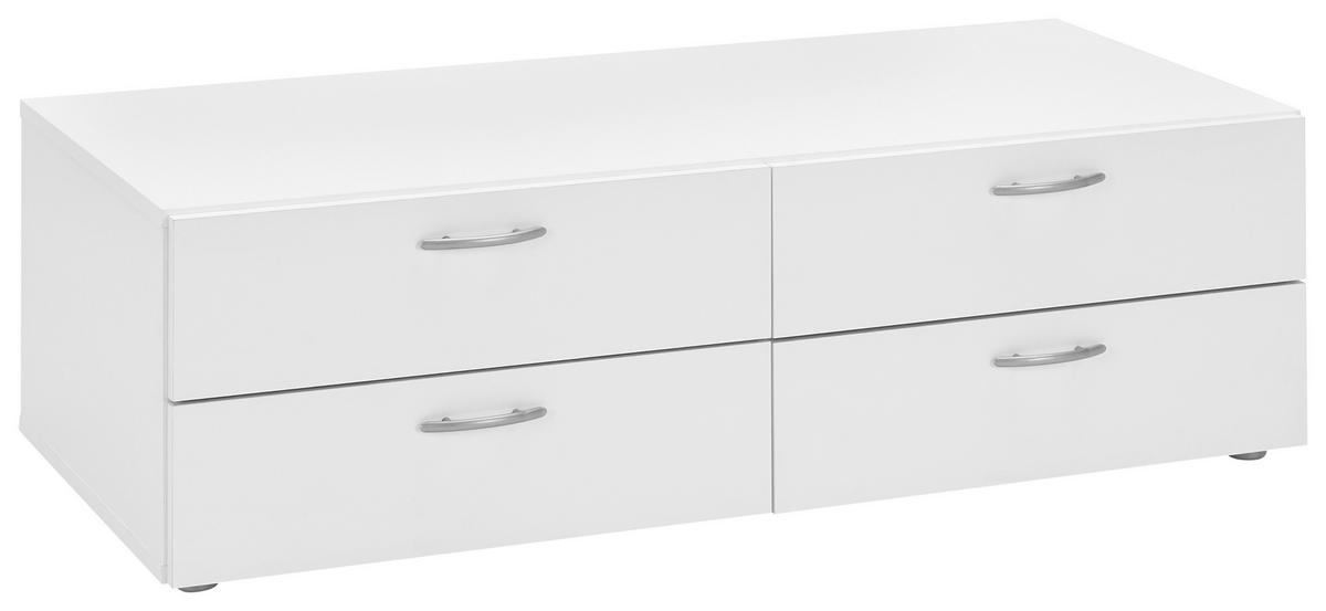 Predalnik Basic, Bela - bela, Konvencionalno, leseni material (110,7/35/51,9cm) - Mömax