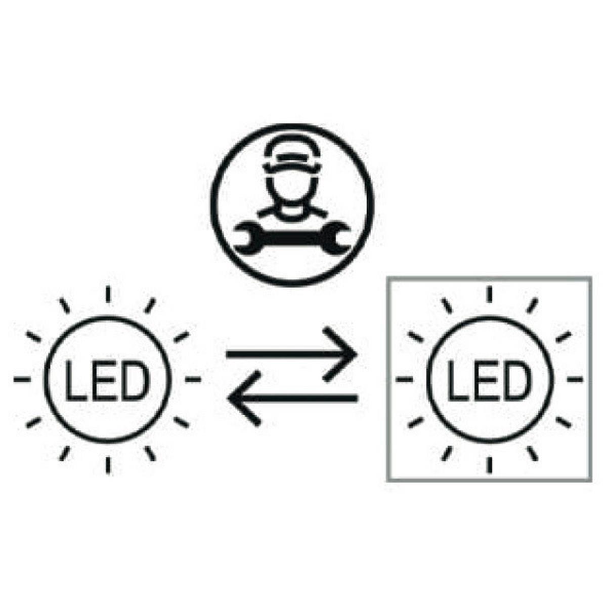LED-Wandleuchte Schwarz max. 5 Watt - Schwarz, Basics, Metall (16/13/46cm)