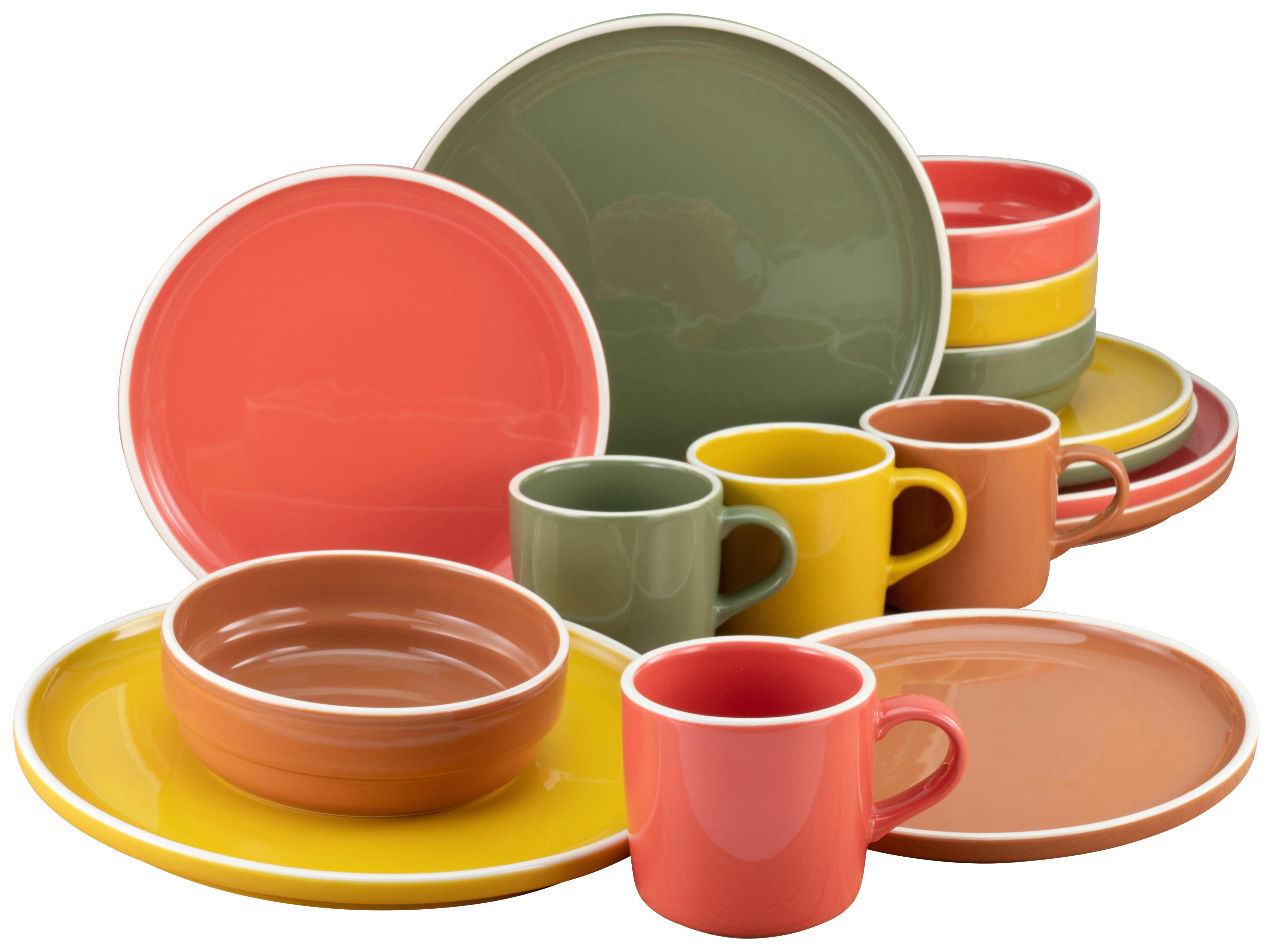 Étkészlet Indian Summer - színes, Basics, kerámia (38,5/38,5/34cm) - Creatable
