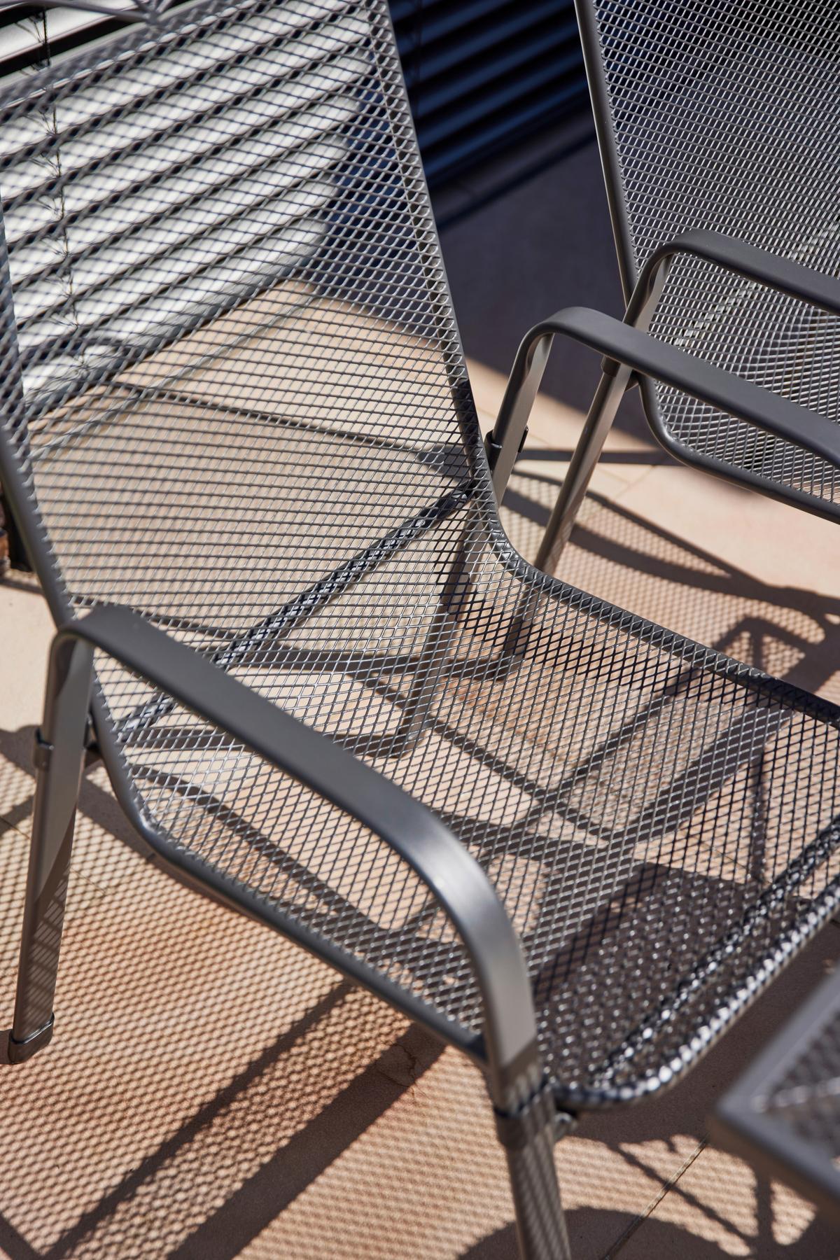 Gartensessel-Set Elda 2-tlg. Anthrazit Hochlehner - Anthrazit, Basics, Metall (57/94/75cm) - Siena Garden