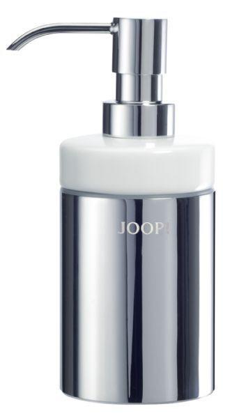 DOZOWNIK NA MYDŁO JOOP! CHROMELINE - biały/kolor chromowy, Design, metal/ceramika (7/17cm) - Joop!