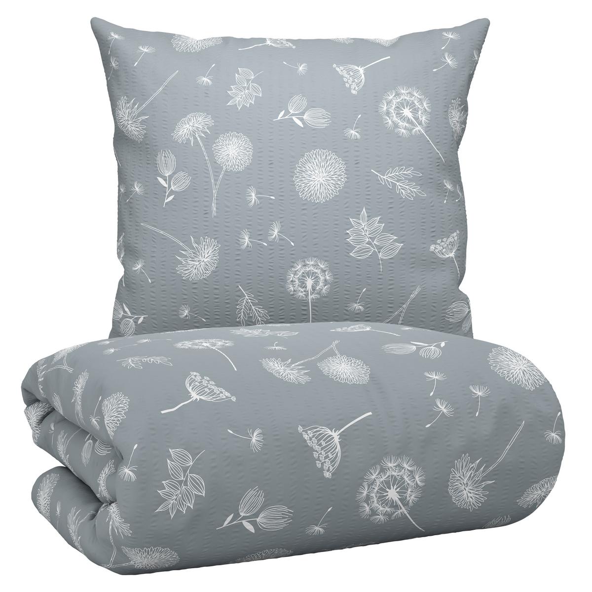 Bettwäsche Pusterblume Grau ca. 135x200cm - Grau, KONVENTIONELL, Textil (135/200cm) - Modern Living