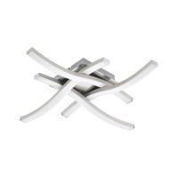 Led-deckenleuchte Cabezas - Weiss/Nickelfarben, Modern, Kunststoff/Metall (45/45/6cm) - Eglo