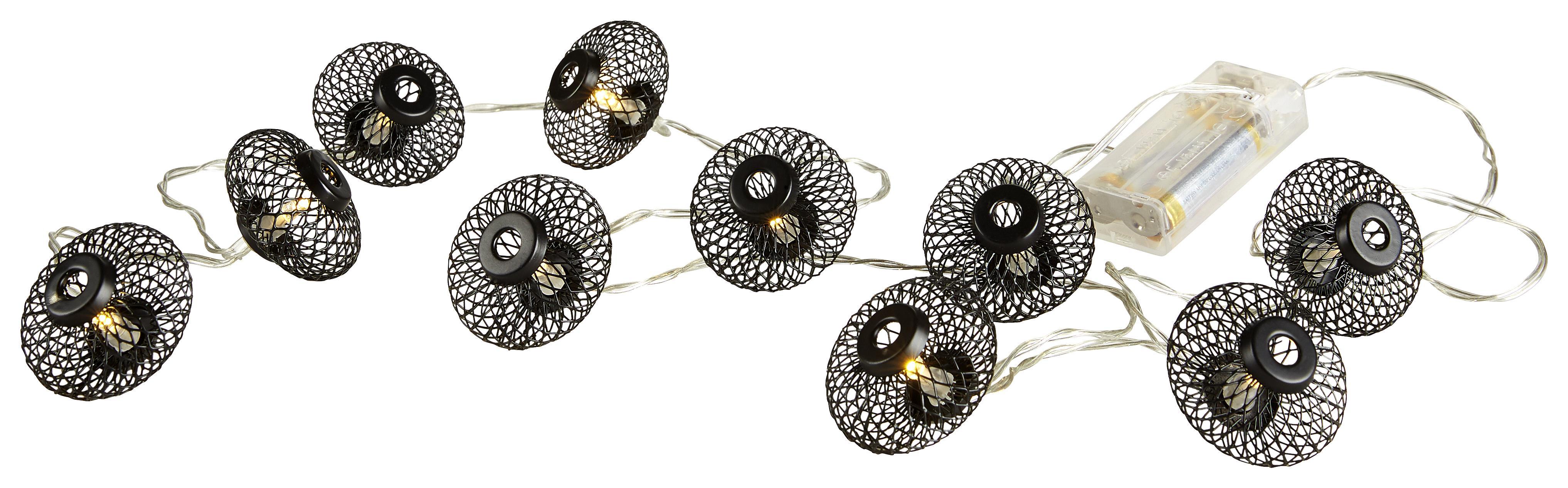 Lichterkette Anja Schwarz - Kunststoff/Metall (165cm)