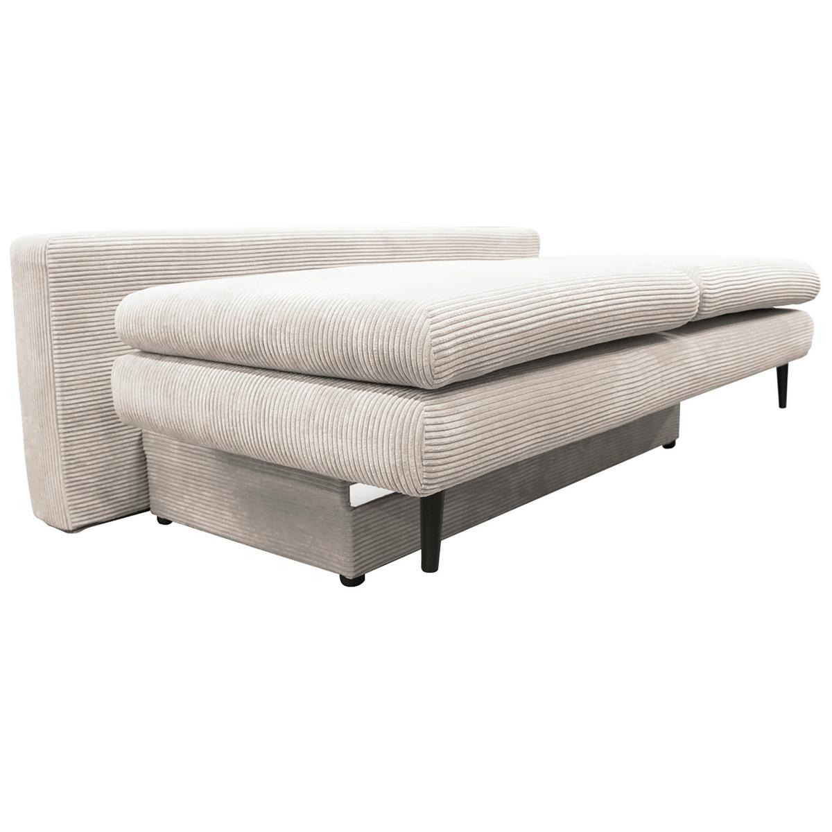 Canapea extensibila FIORE - bej, Design, textil (202/85/99cm) - Modern Living