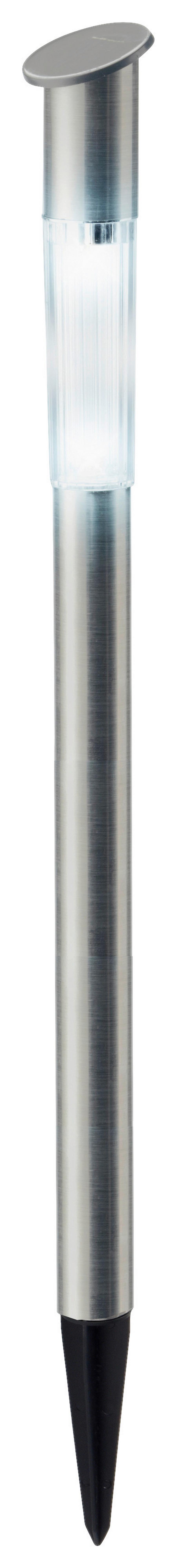Solarleuchte Nolmi Edelstahlfarben max. 0,06 Watt - Edelstahlfarben, KONVENTIONELL, Kunststoff/Metall (5/70cm) - Mömax