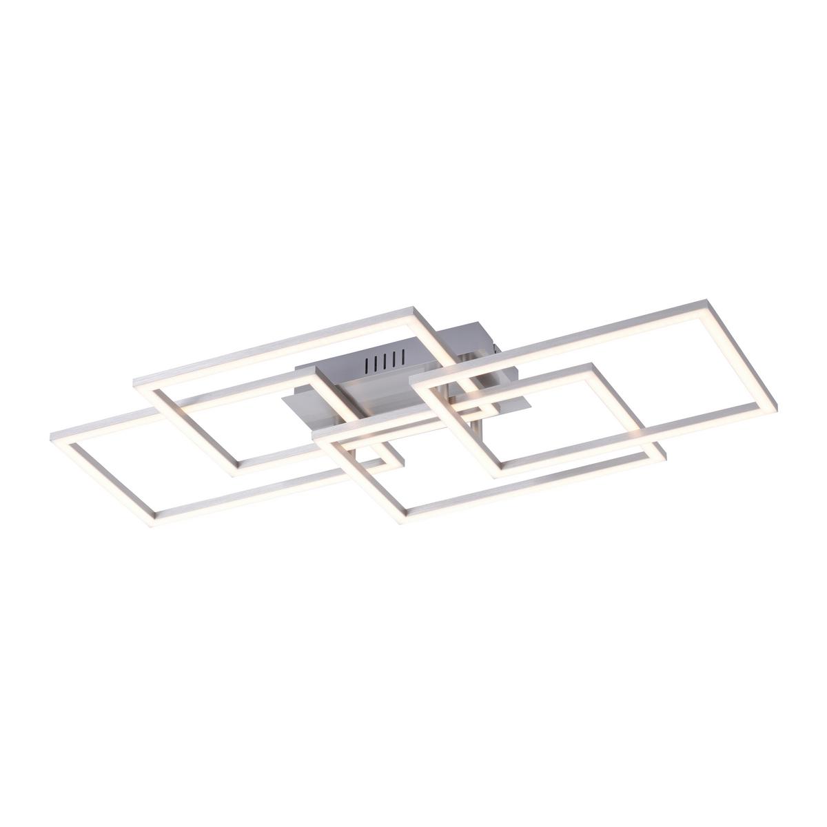 LED-Deckenleuchte Iven max. 41 Watt - Alufarben, Design, Kunststoff/Metall (70/34,5/9,5cm)