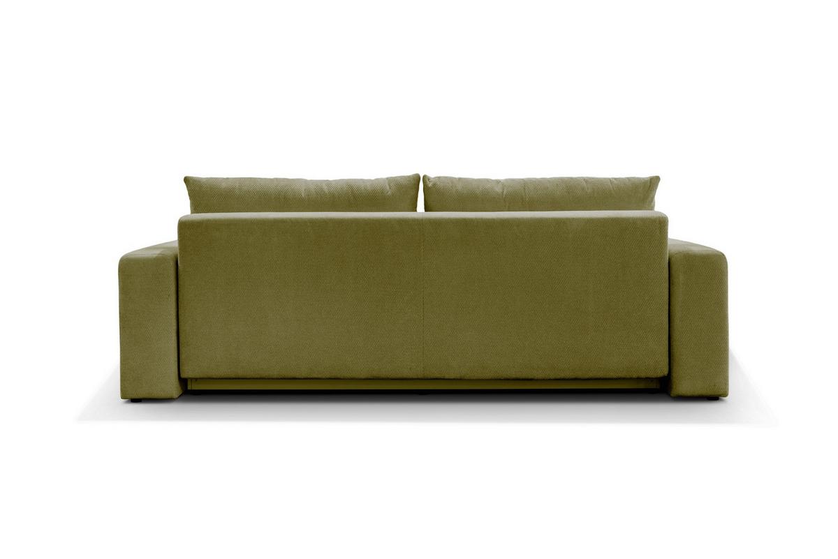 Kanapéágy Mega - olívazöld, Modern, faalapú anyag/textil (255/94/126cm) - Premium Living