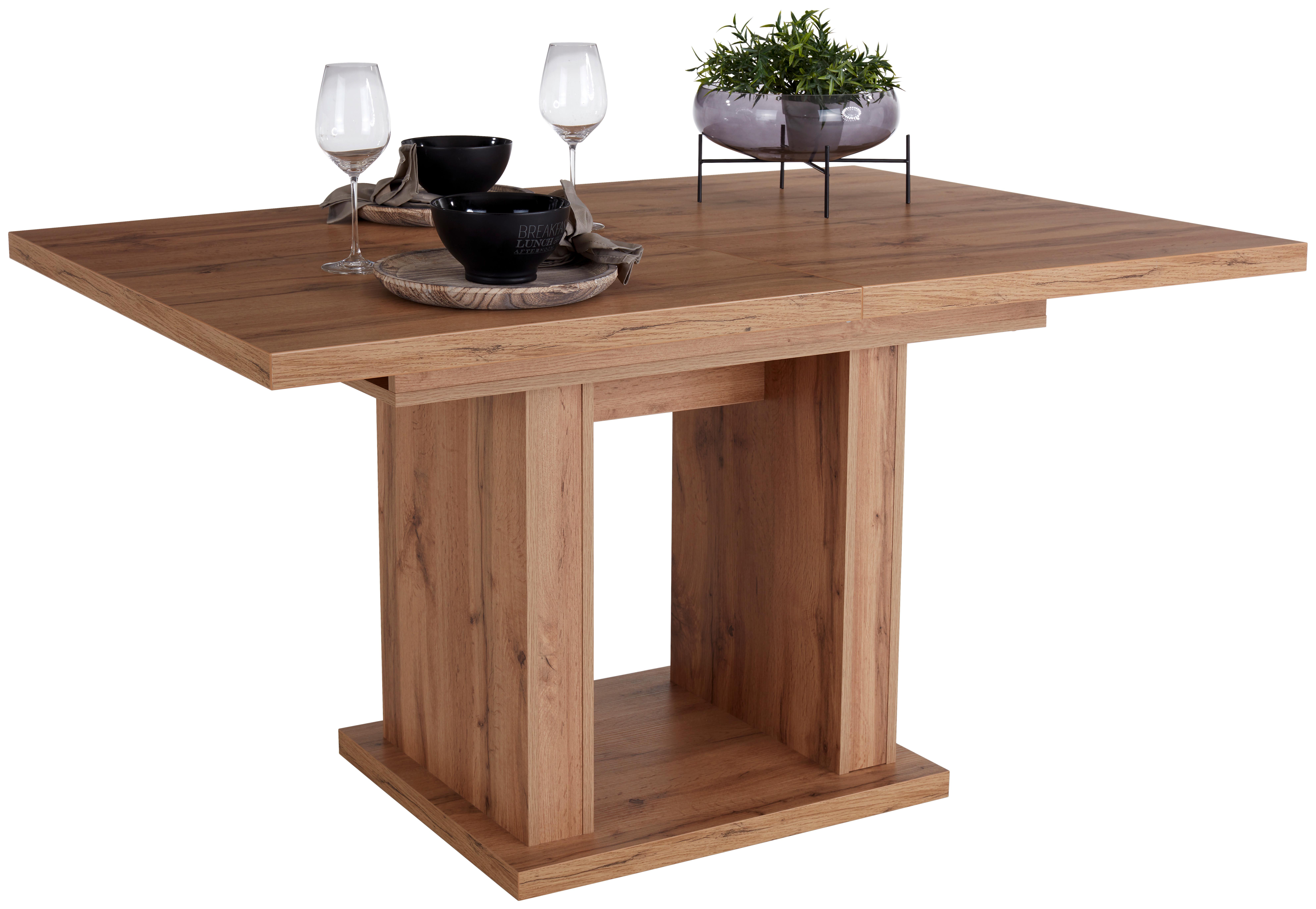 Raztegljiva Miza Patrik, Barva Hrasta, 150-190x90 - barve hrasta, Konvencionalno, leseni material (150 (190)/76/90cm)