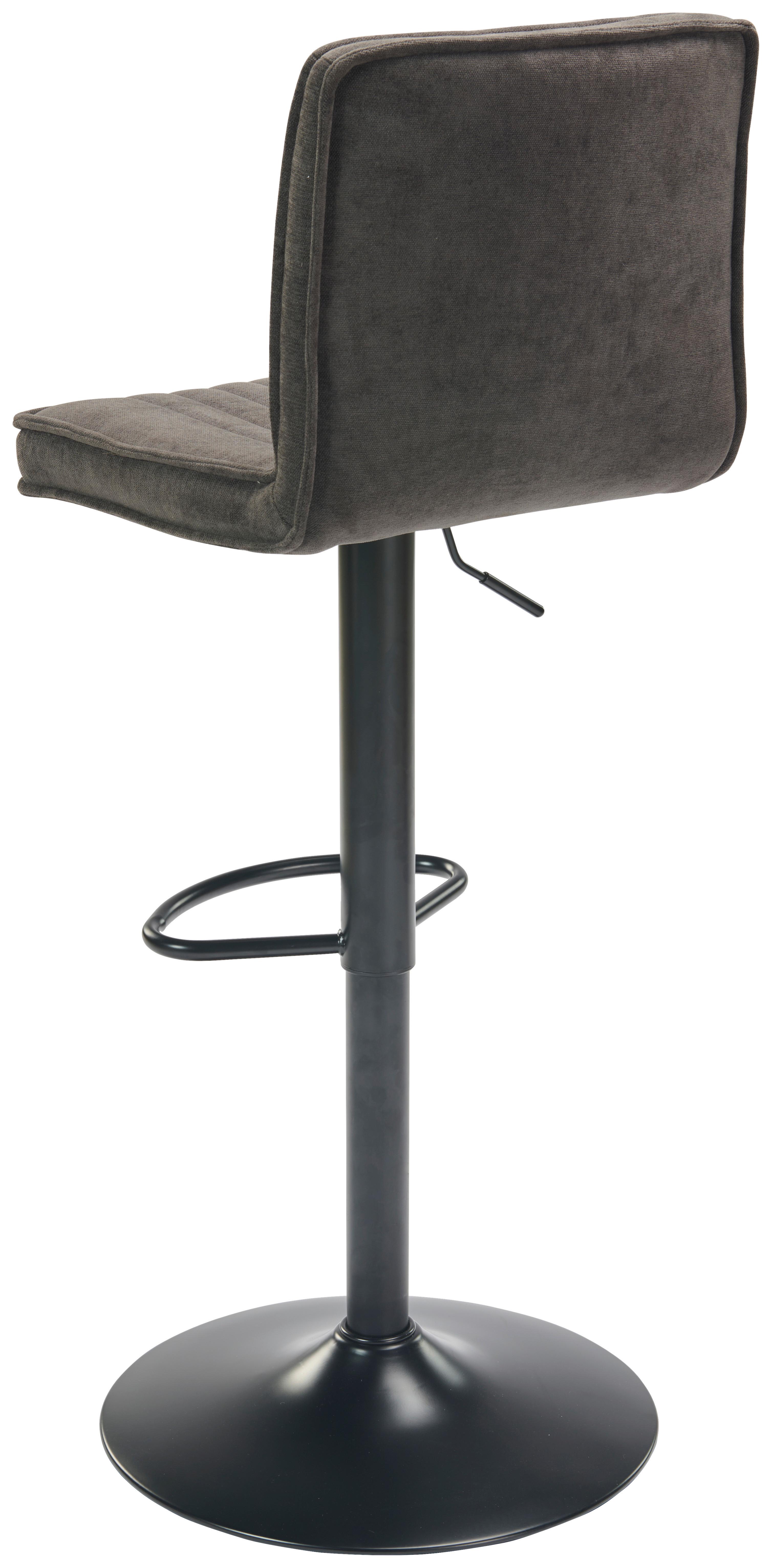 Barhocker Ben Schwarz - Schwarz, Modern, Holz/Textil (40/94-114/52cm) - Mömax