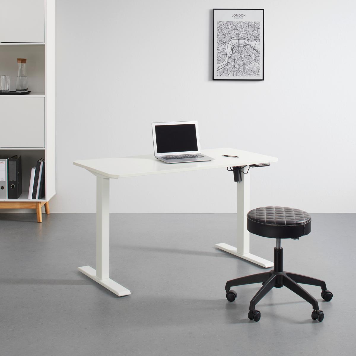 Steharbeitsplatz in Weiss - Weiss, Modern, Holzwerkstoff/Kunststoff (120/71-119/60cm) - Mömax organic living