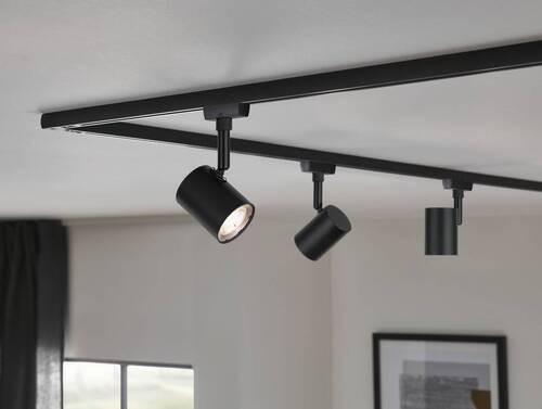 Schienensystem-Strahler Urail Limba Schwarz max. 4 Watt - Schwarz, Design, Glas/Metall (15/7/5cm) - Paulmann