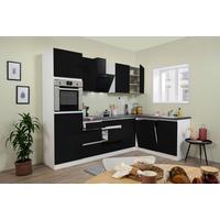 Eckküche Premium Schwarz Hochglanz ca. 280x172 cm - Schwarz Hochglanz/Schwarz, MODERN, Holzwerkstoff (280/172cm) - Respekta