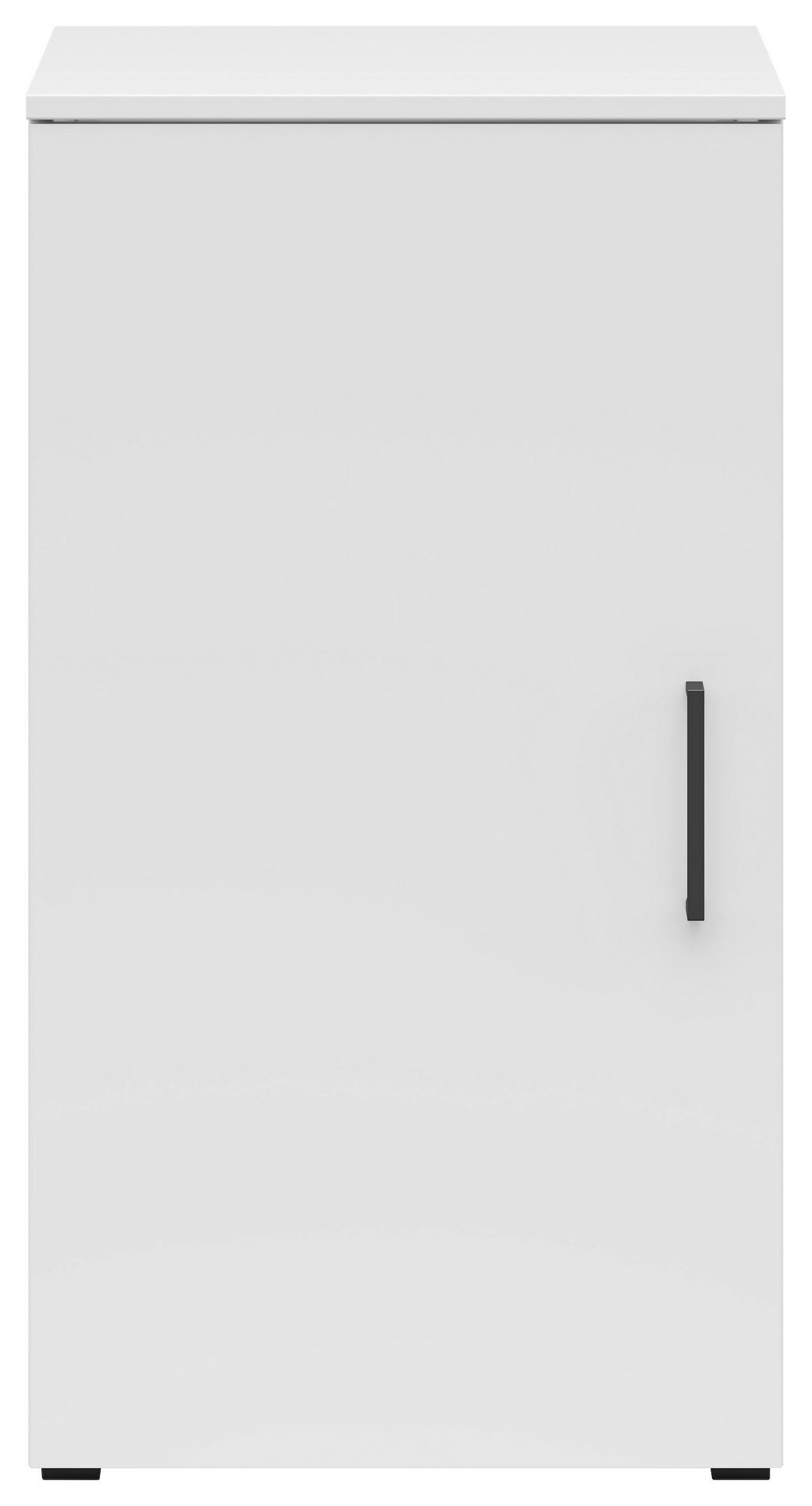 Komoda Multi - bijela/crna, Moderno, drvni materijal/plastika (45/83/40cm) - Modern Living