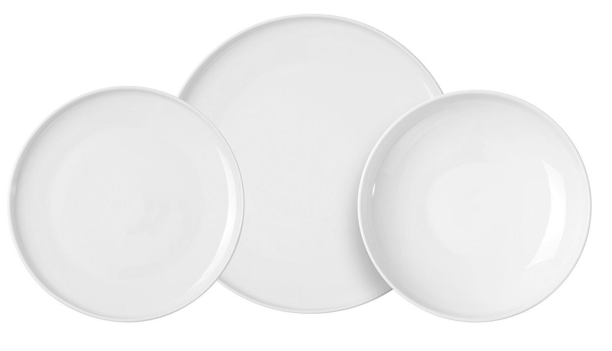 SERWIS OBIADOWO-ŚNIADANIOWY 26245 - biały, Design, ceramika - Novel