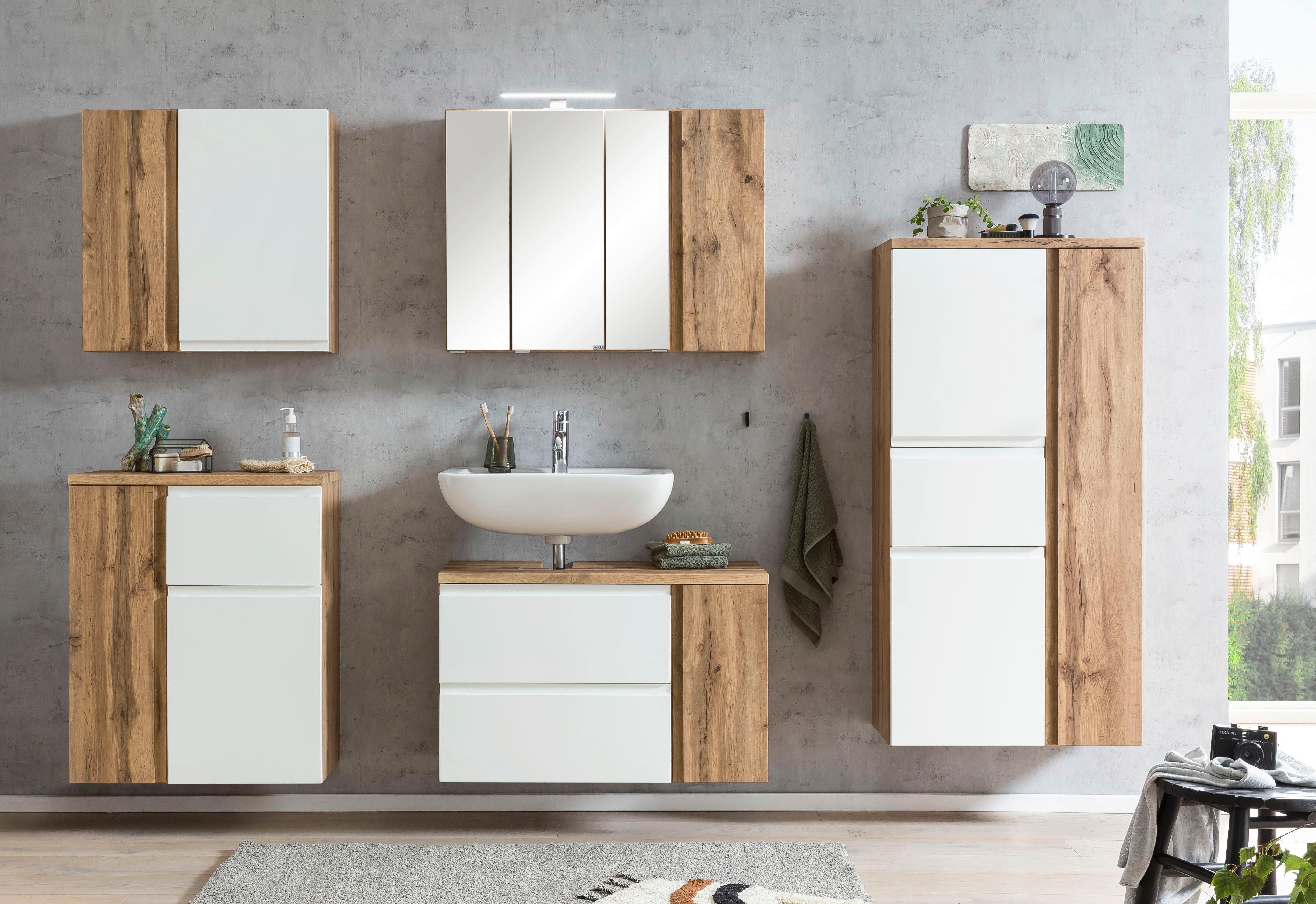 Spiegelschrank Varese ca. 85x64 cm Wotan Eiche Dekor - MODERN, Glas/Holzwerkstoff (85/64/20cm) - Held