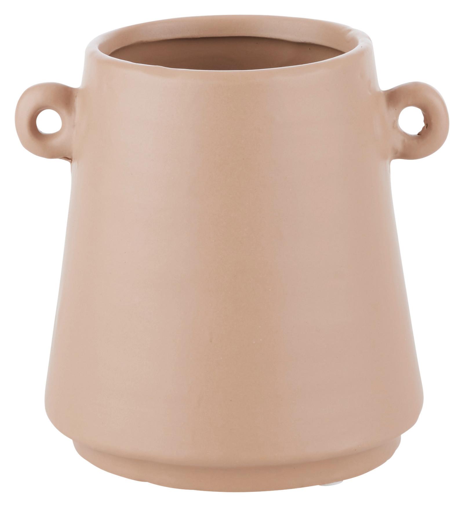 Vase Emma in Hellbraun - Hellbraun, Basics, Keramik (14/16,5/13,5cm) - Modern Living