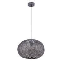 Hängeleuchte Solera Schwarz/Silberfarben max. 60 W - Silberfarben/Schwarz, Trend, Kunststoff/Metall (30/120cm) - Globo