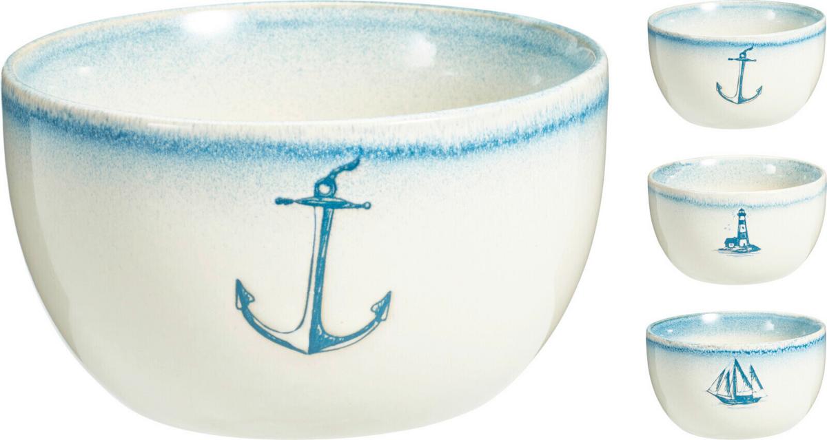 Tálka Sea - kék/fehér, Trend, kerámia (13,5/7,5cm)