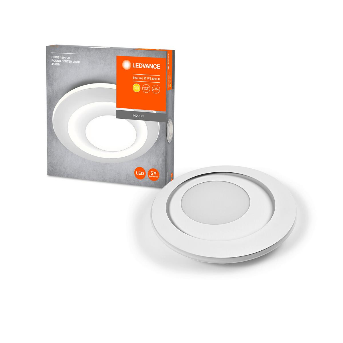 LAMPA SUFITOWA LED ORBIS SPIRAL ROUND 400MM 27W W - biały, Design, metal (40/5cm) - Ledvance