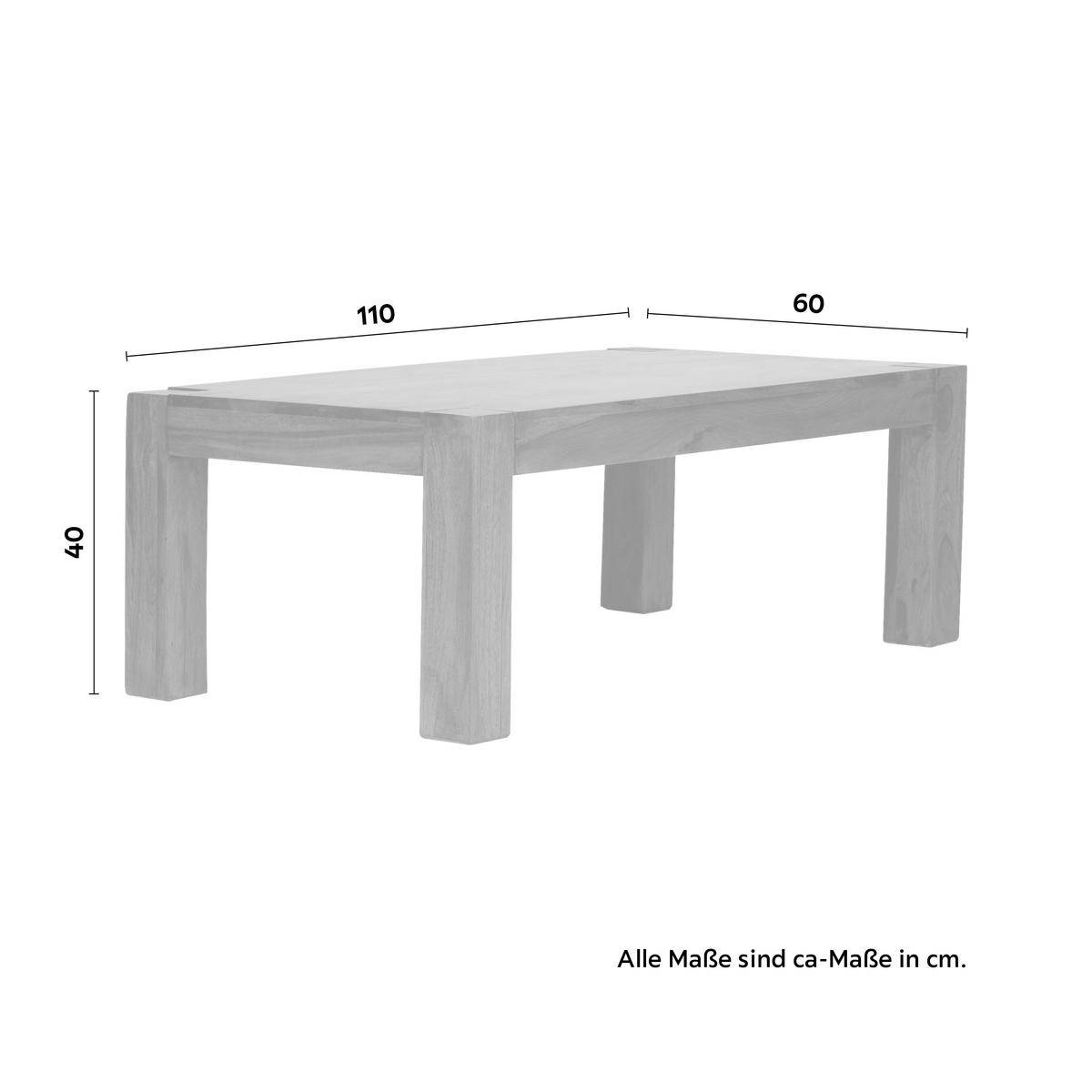 Couchtisch Mumbai in Sheeshamfarben Echtholz - Sheeshamfarben, Design, Holz (110/60/40cm) - MID.YOU