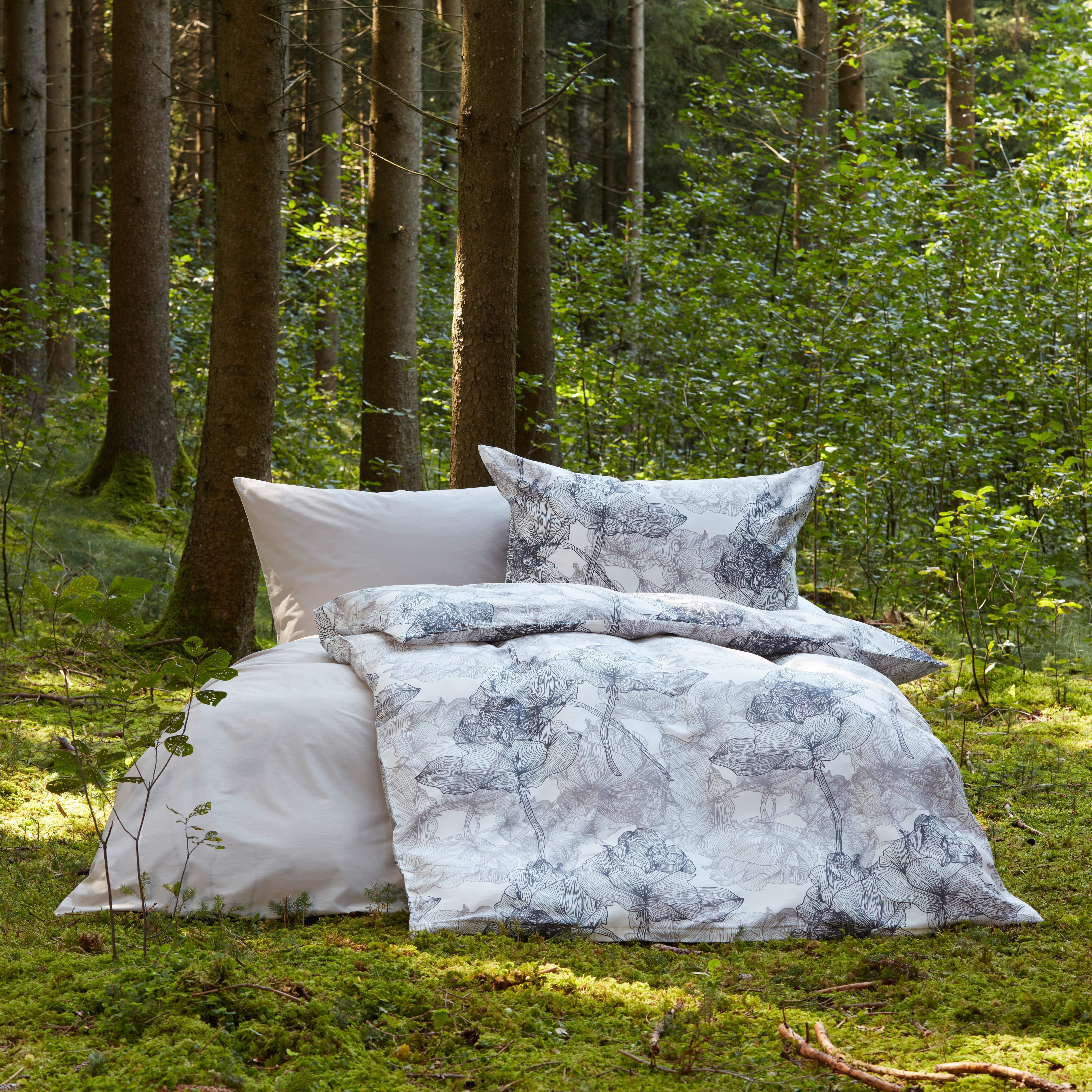 Bettwäsche Bio-Eva in Anthrazit ca. 135x200cm - Anthrazit, MODERN, Textil (135/200cm) - ecoTree