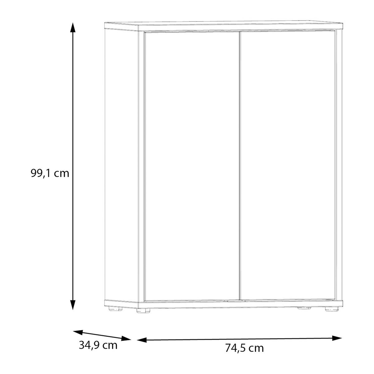 Dulap pentru pantofi ALICE SPRINGS - nisipiu, Modern, material pe bază de lemn (74,5/99,1/34,9cm) - Modern Living