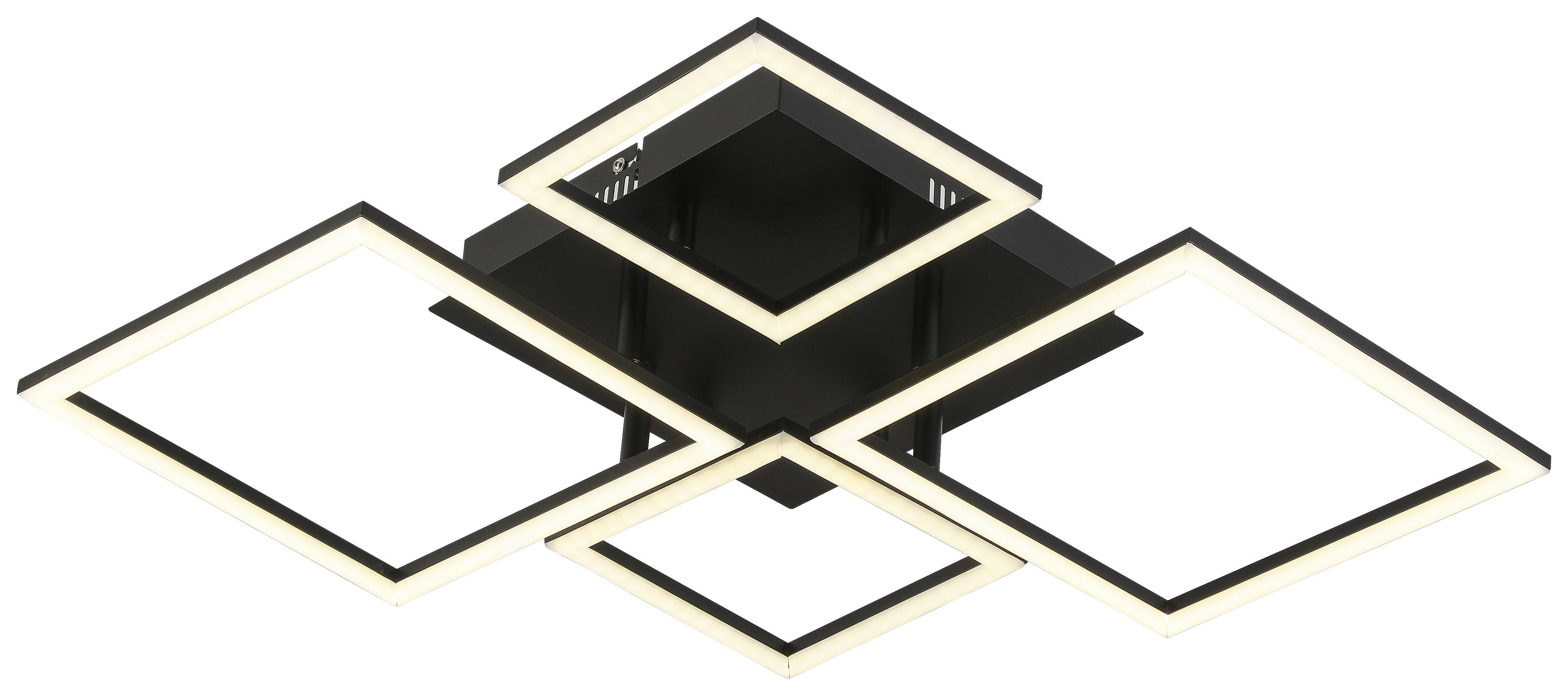 LED Mennyezeti Lámpa Fenja - Fekete, modern, Műanyag/Fém (78/52/8cm) - Premium Living